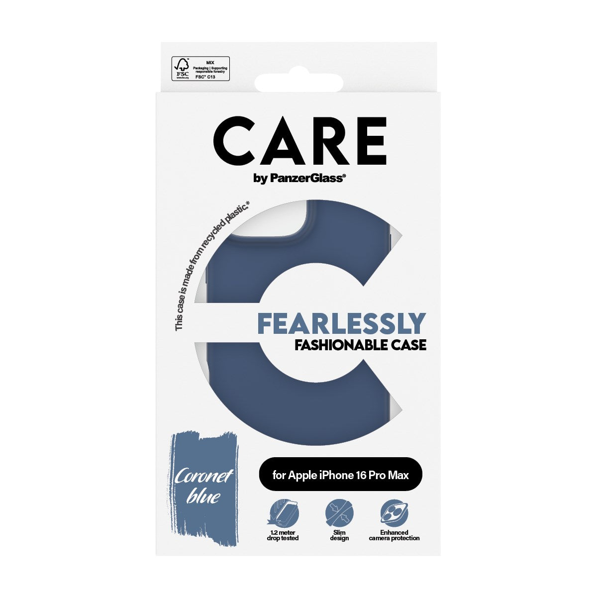 CARE by PanzerGlass® Fashionable Case Blau iPhone 16 Pro Max